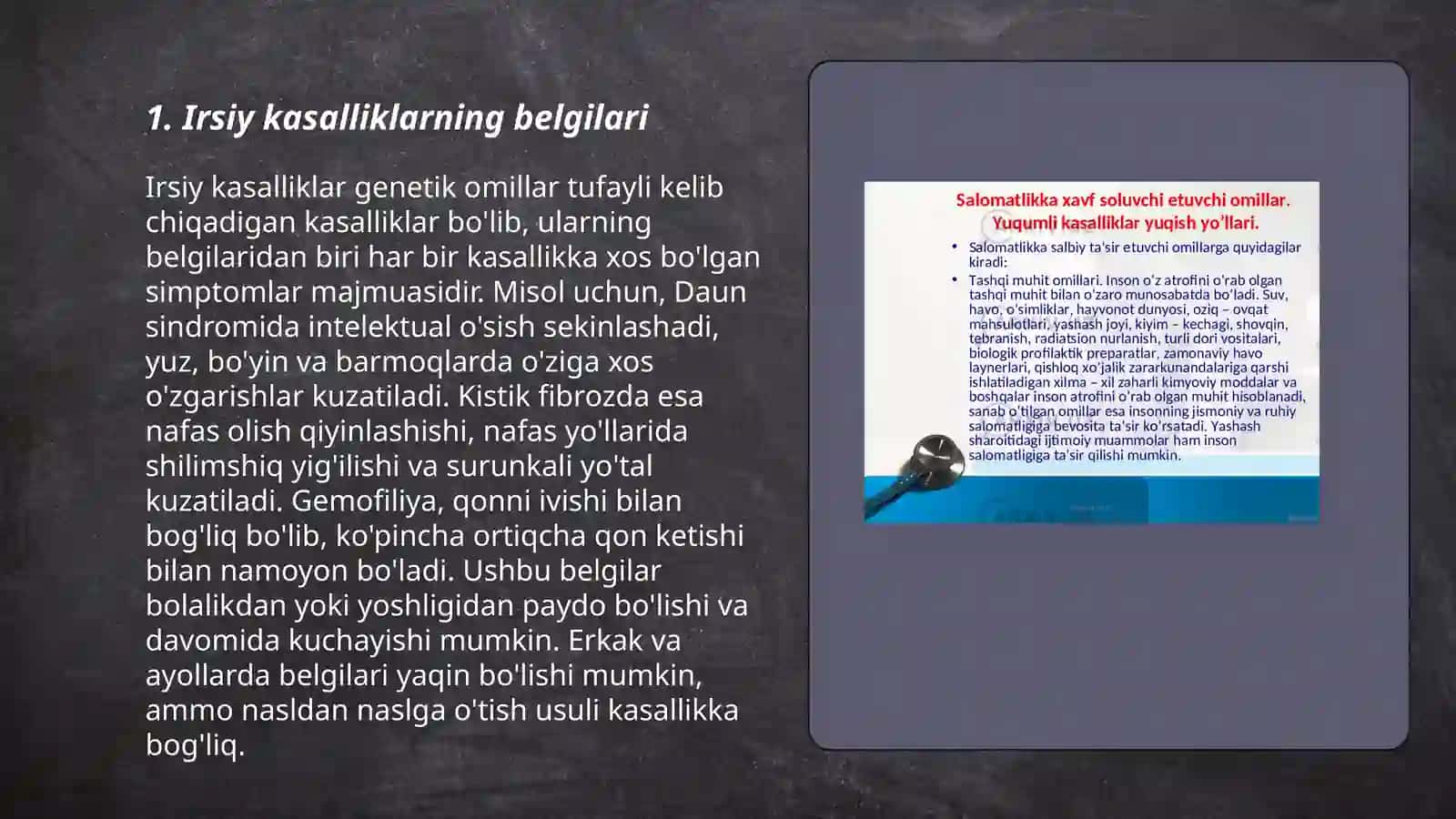 Odamlarda irsiy kasalliklar va davolash usullari 3