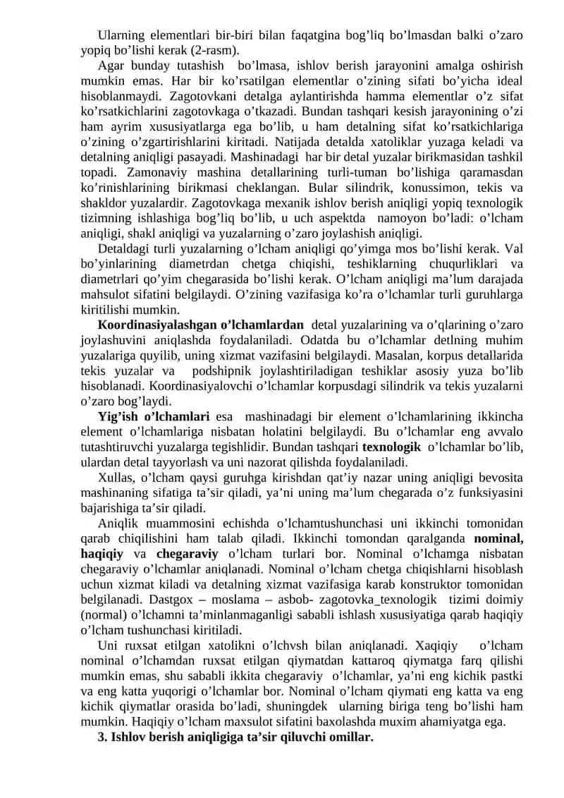 5-mavzu (nazariy). Ishlov berish aniqligi 3