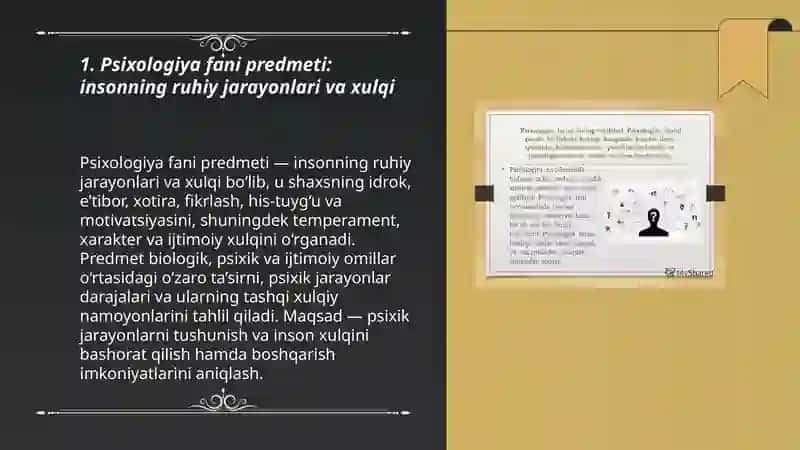 Psixologiya fani predmeti va vazifalar 3