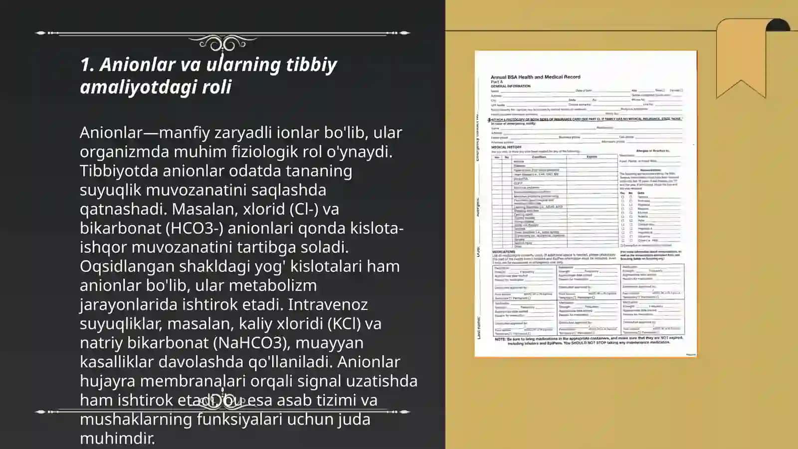 Tibbiy amaliyotda qollaniladigan anionlar nomlari 3