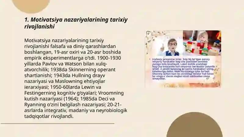 Inson motivasion sohasining rivojlanishi 3