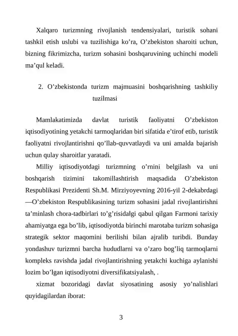 Turizm sohasini boshqarishning tashkiliy tuzilmasi va marketingi 3