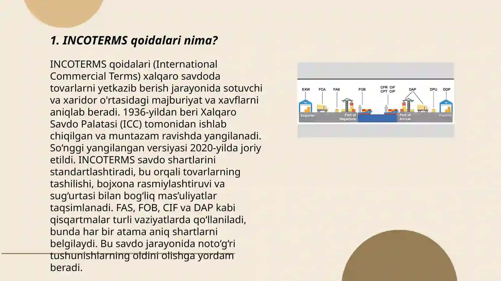 INCOTERMS qoidalari va ularning amaliy qo‘llanilishi 3