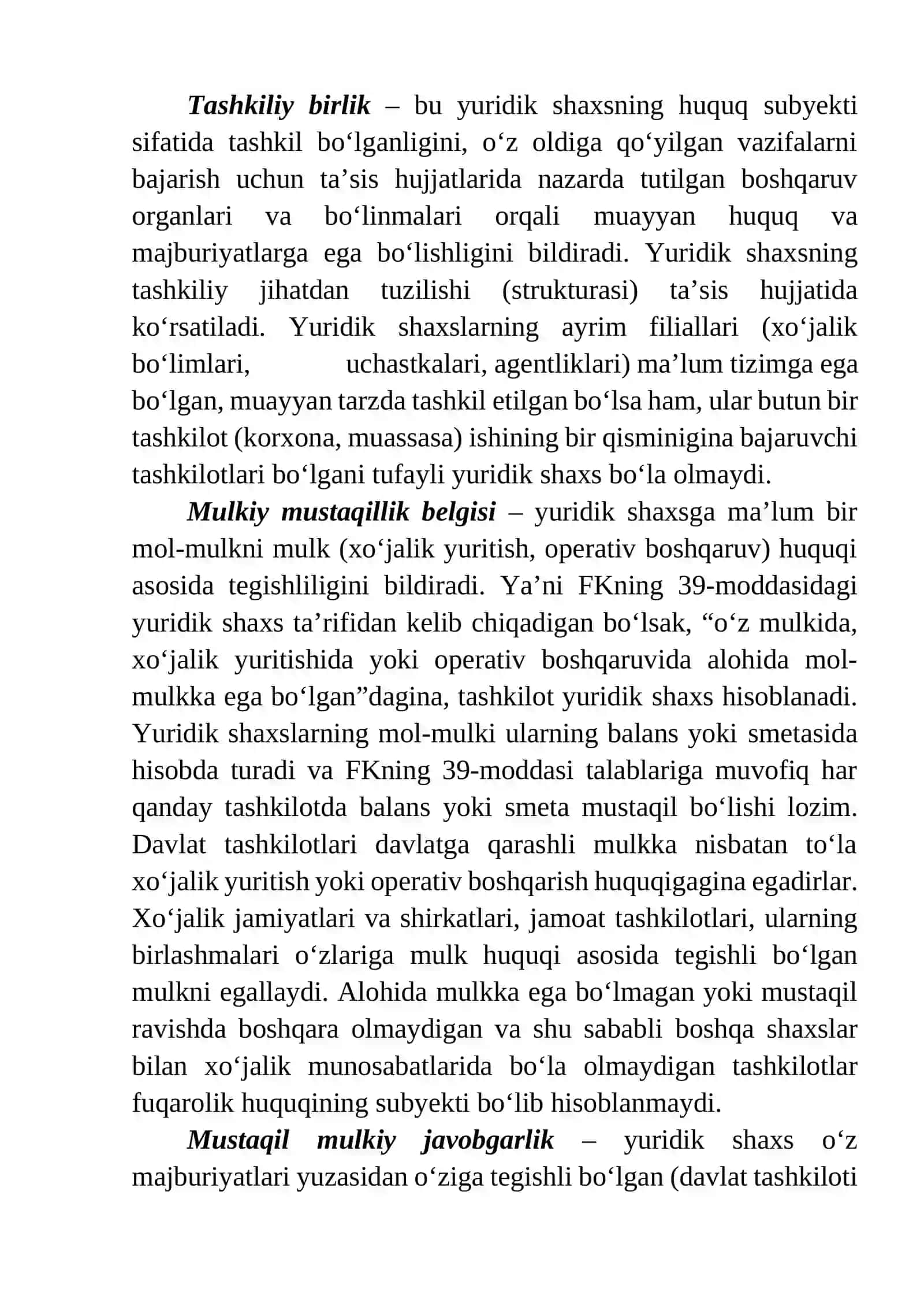 Yuridik shaxslar – fuqarolik huquqining subyekti Sifatida 3
