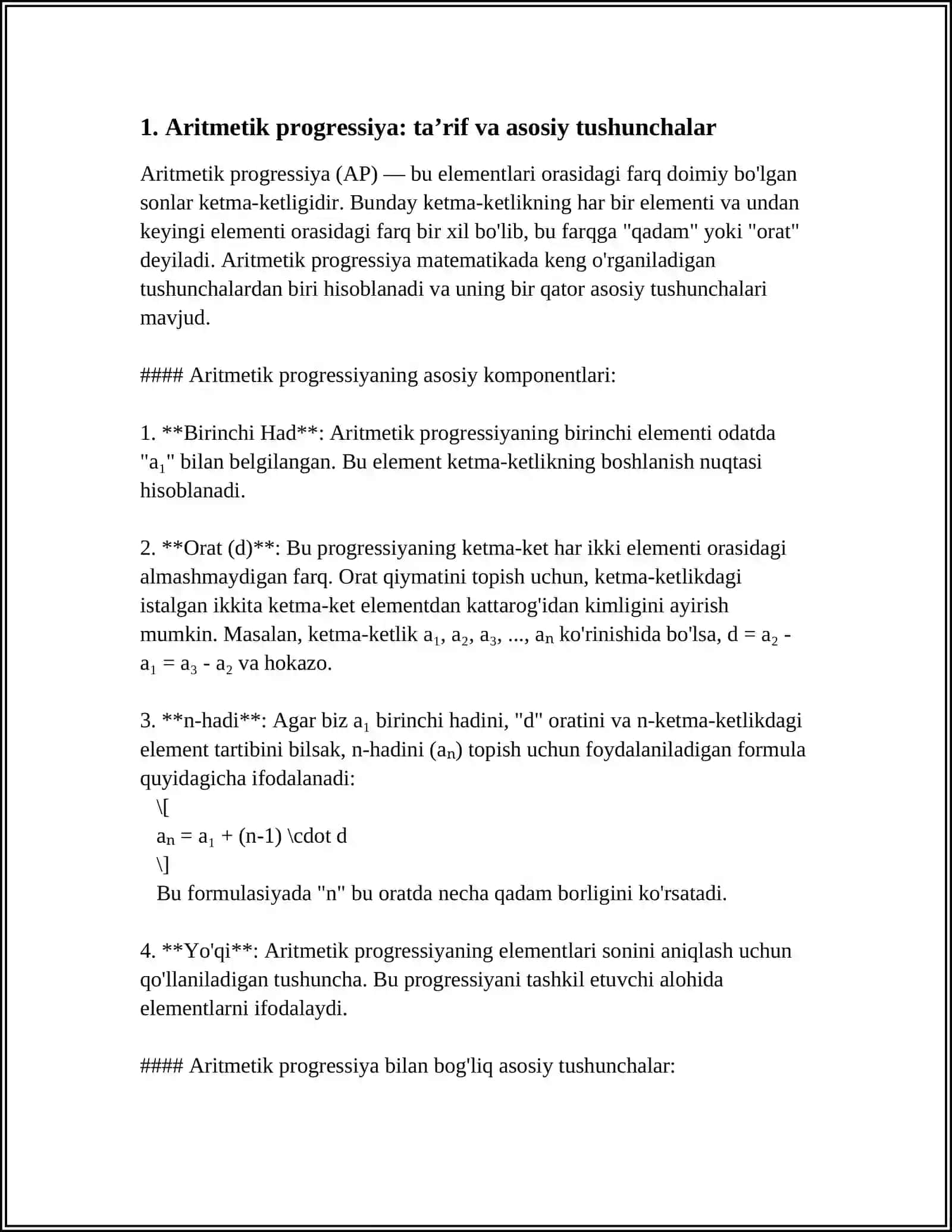 ARIFMETIK PROGRESIYA 3