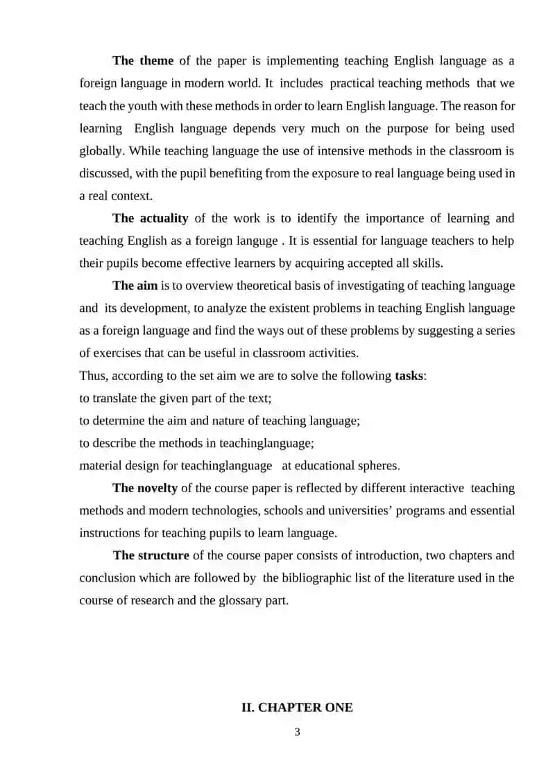 Teaching English Language as a Foreign Language Today 3