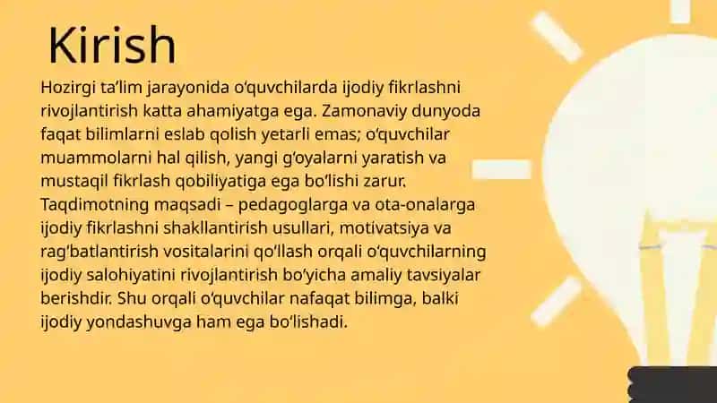 Ijodiy fikrlashni rivojlantirish 3