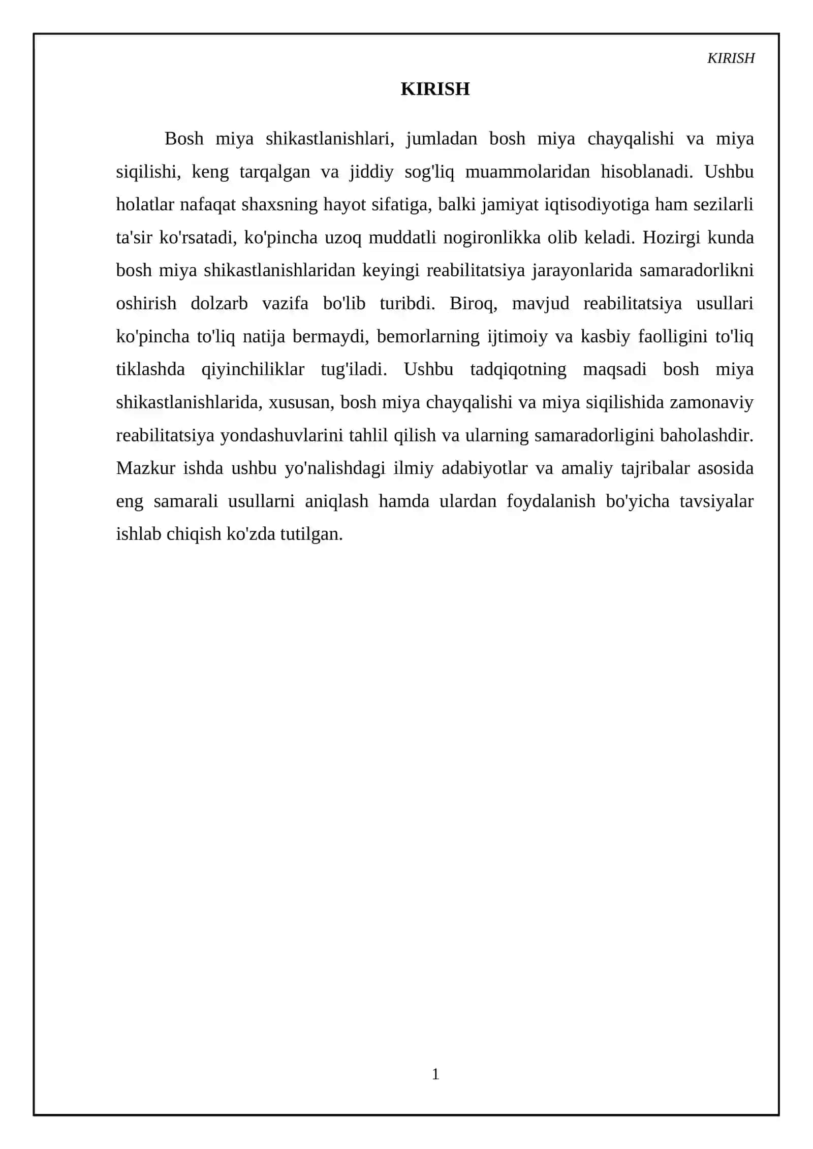 Bosh miya chayqalishi va siqilishlarida dastlabki reabilitatsiya bosqichlari 3