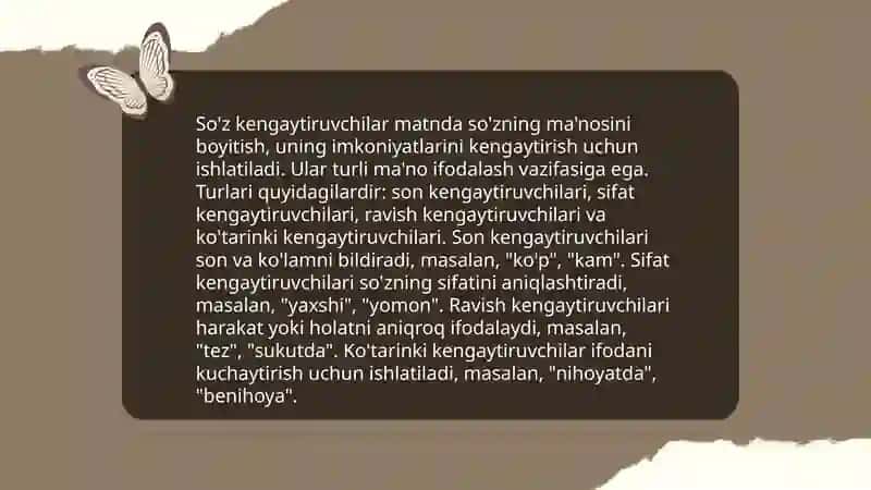 So'z va gap kengaytiruvchilaringning muvofiqlashuvi va farqlanishi 3