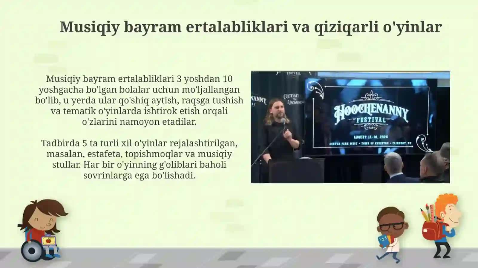 Musiqiy bayram ertalabliklari va qiziqarli o'yinlar 3