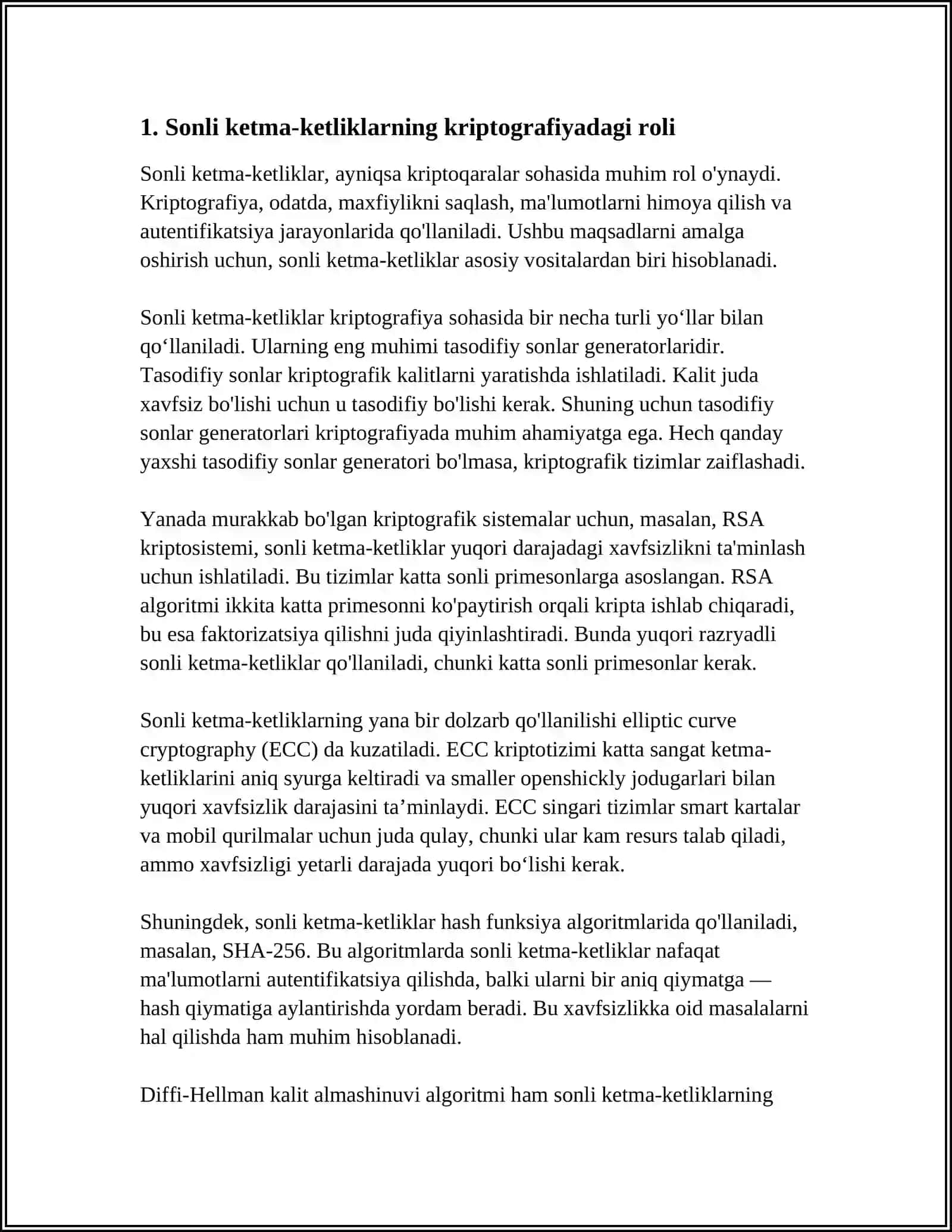 KRIPTOGRAFIYADA SONLI KETMA-KETLIKLARNING TATBIQI 3