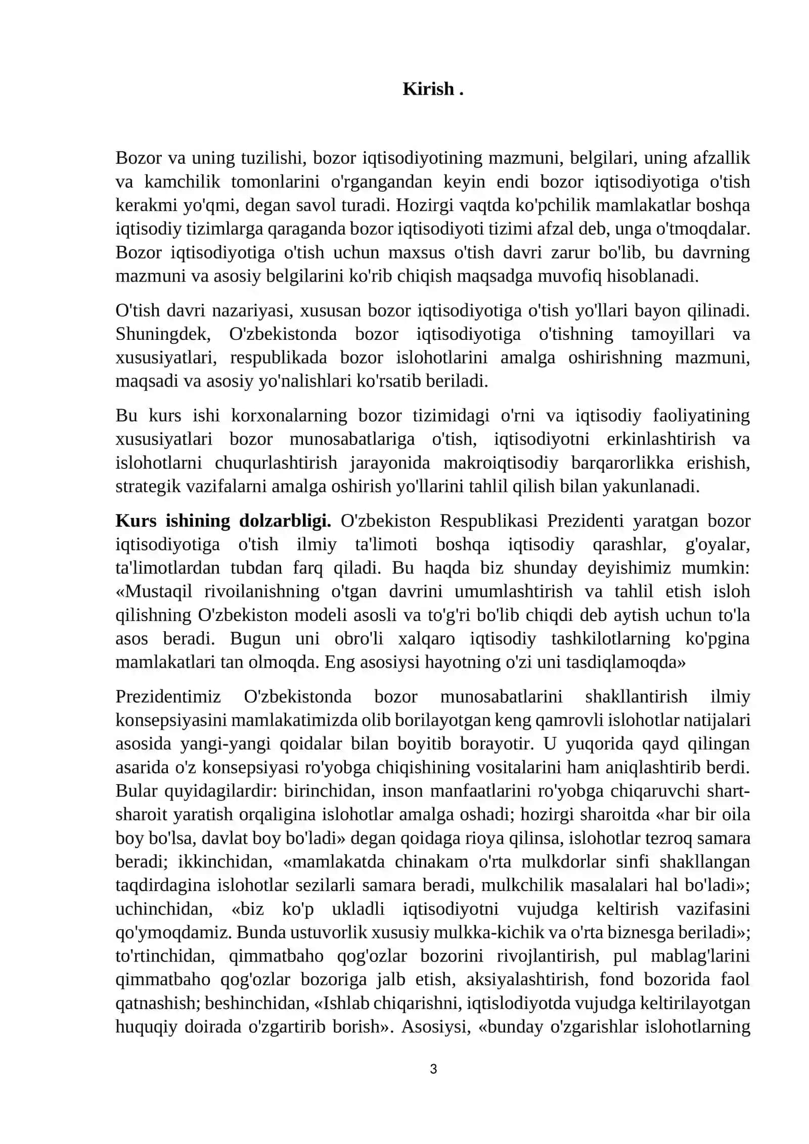 IQTISODIYOT NAZARIYASI KURS ISHI 3