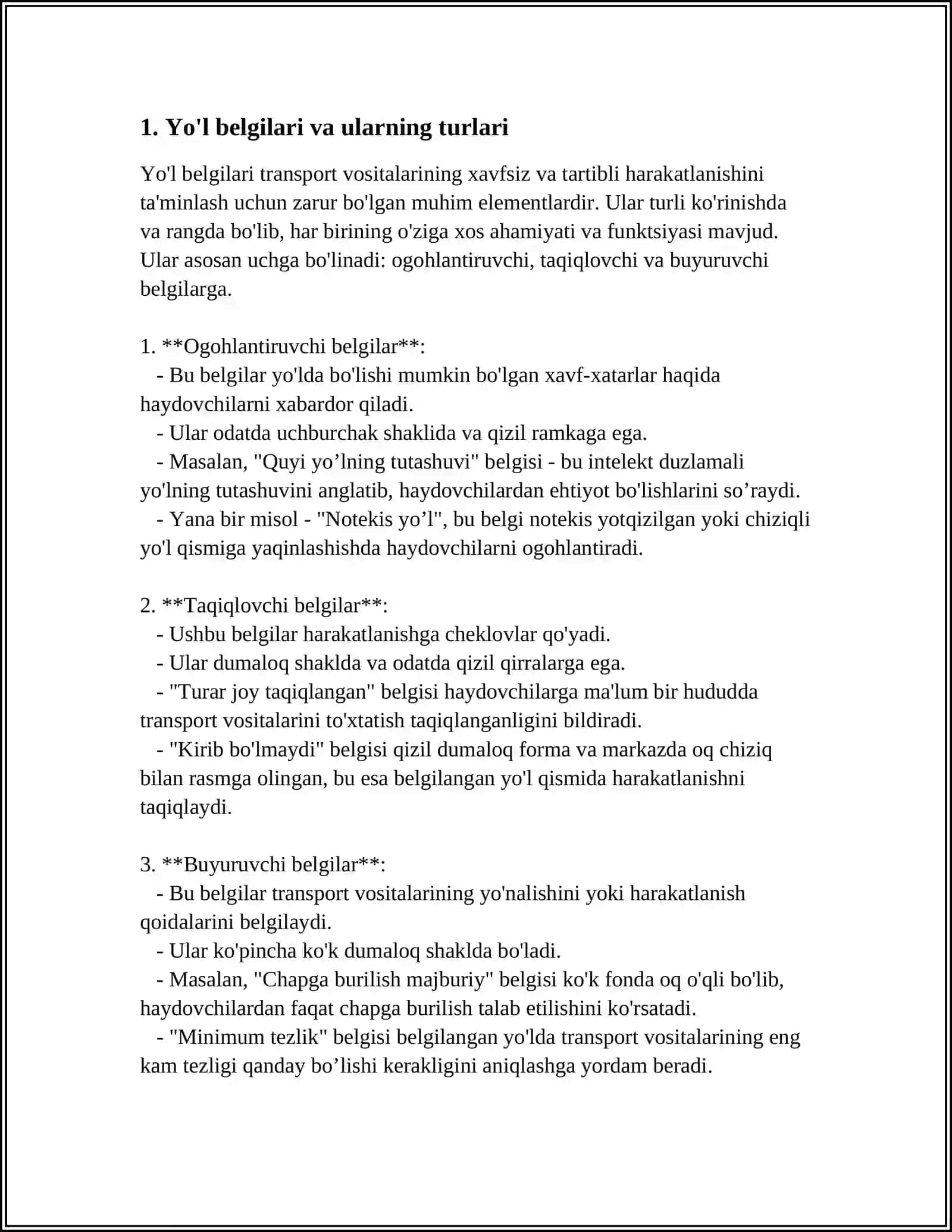 AVTOMOBIL YO‘LLARINI JIHOZLASH 3
