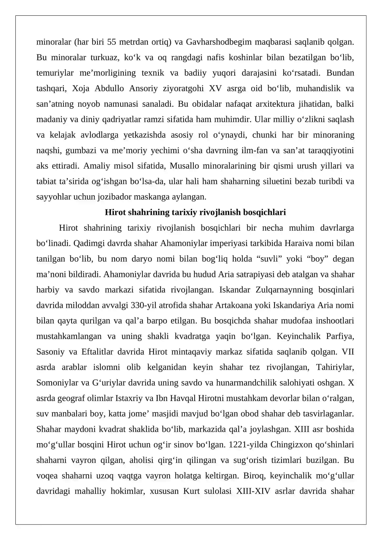 Hirot shahridagi me’moriy obidalar 3