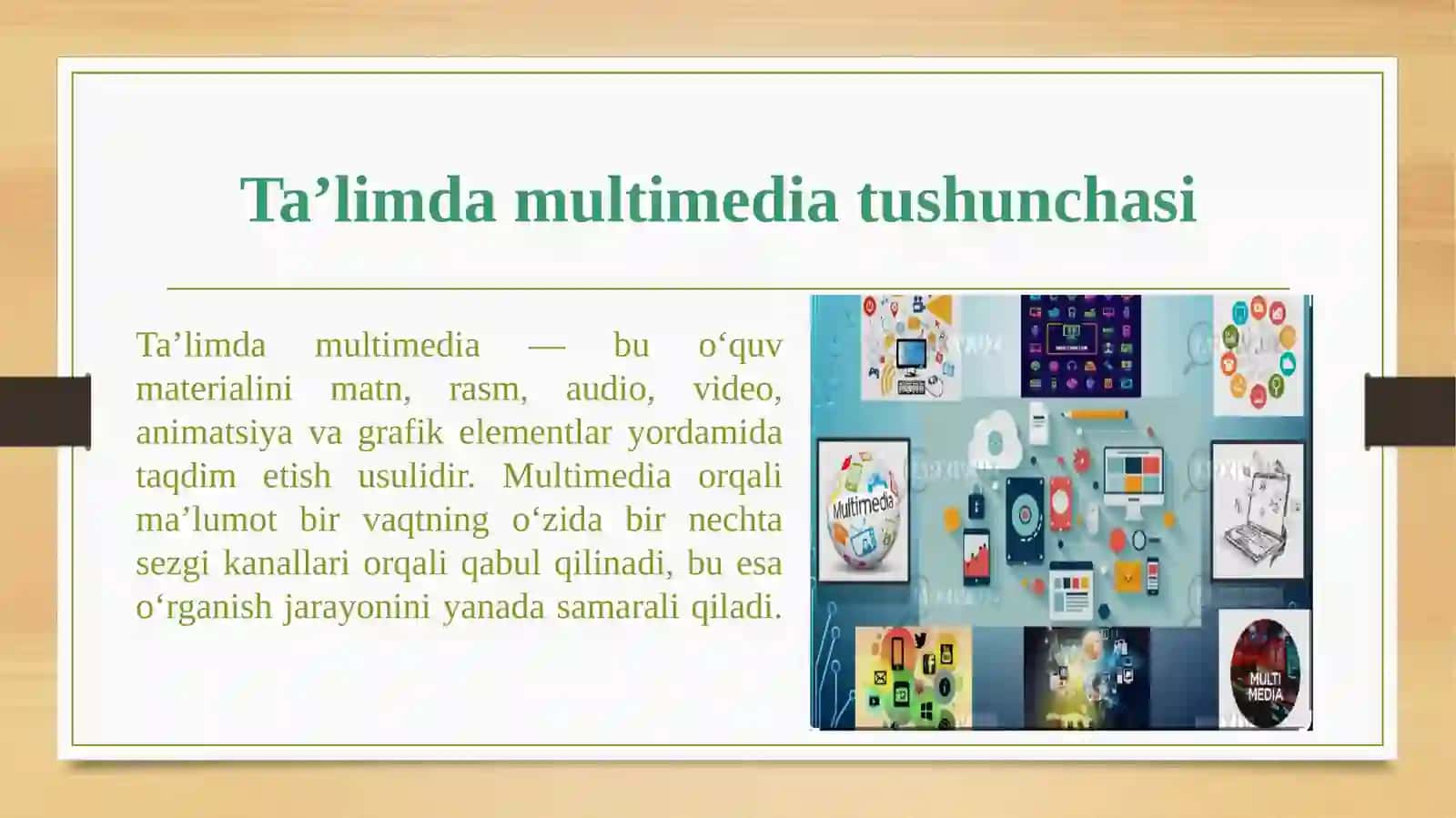 Ta`limda multimedia: R Mayerning kognitiv tamoyillari va ularni qo`llash 3