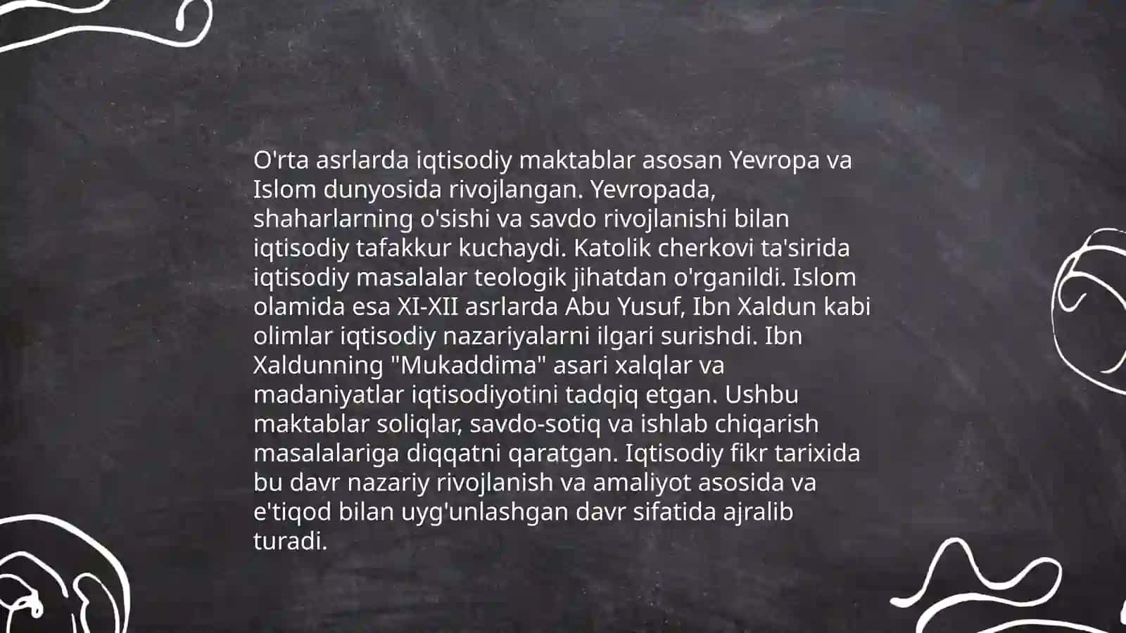 O’rta asr iqtisodiy tafakkuri 3