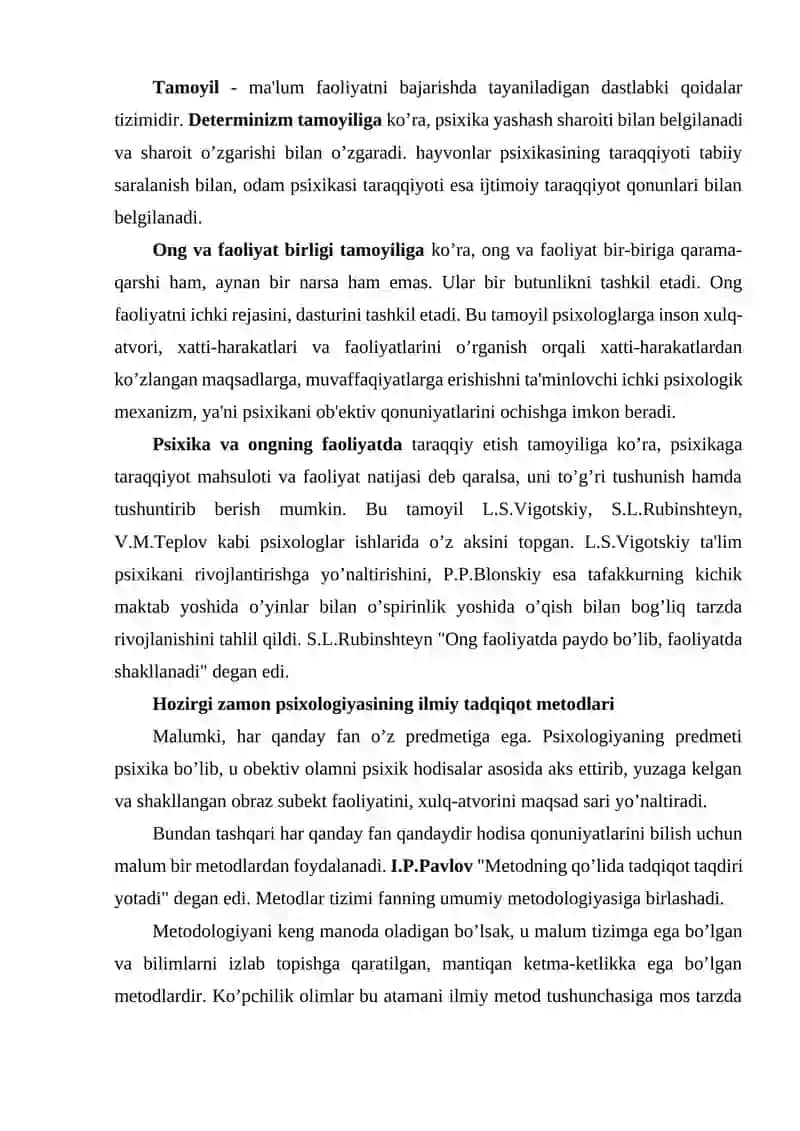 Psixologiya fan sifatida shakllanishi va uning metodlari 3