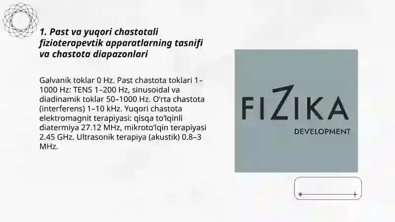 Past va yuqori chastotali fizioterapevtik apparatlar 3