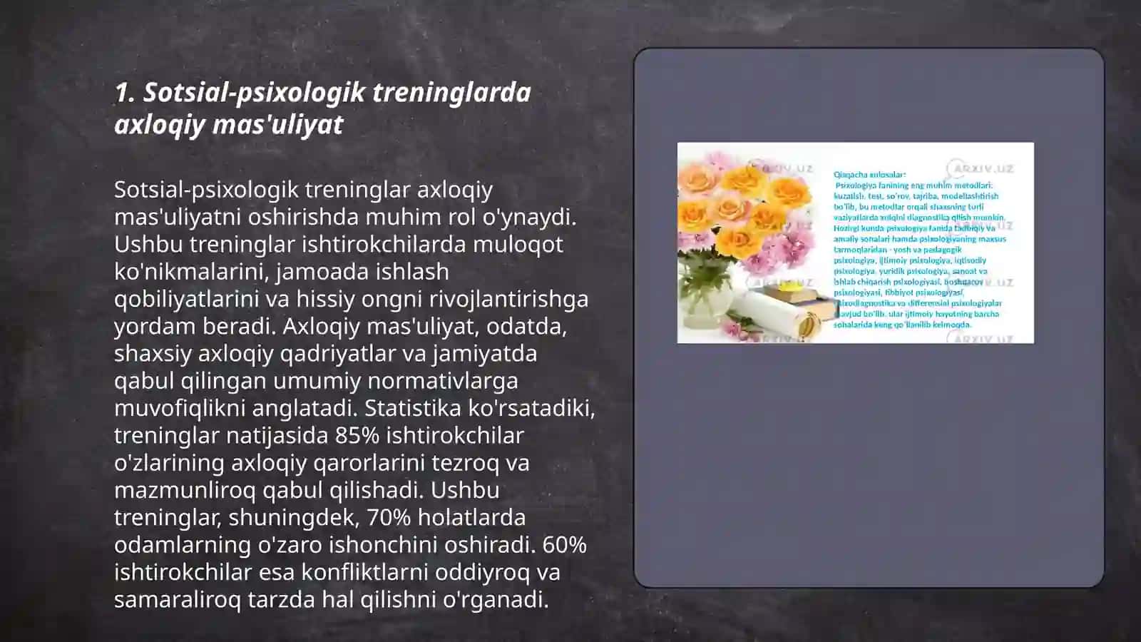 Sotsial-psixologik treningda asosiy axloqiy muammolar 3