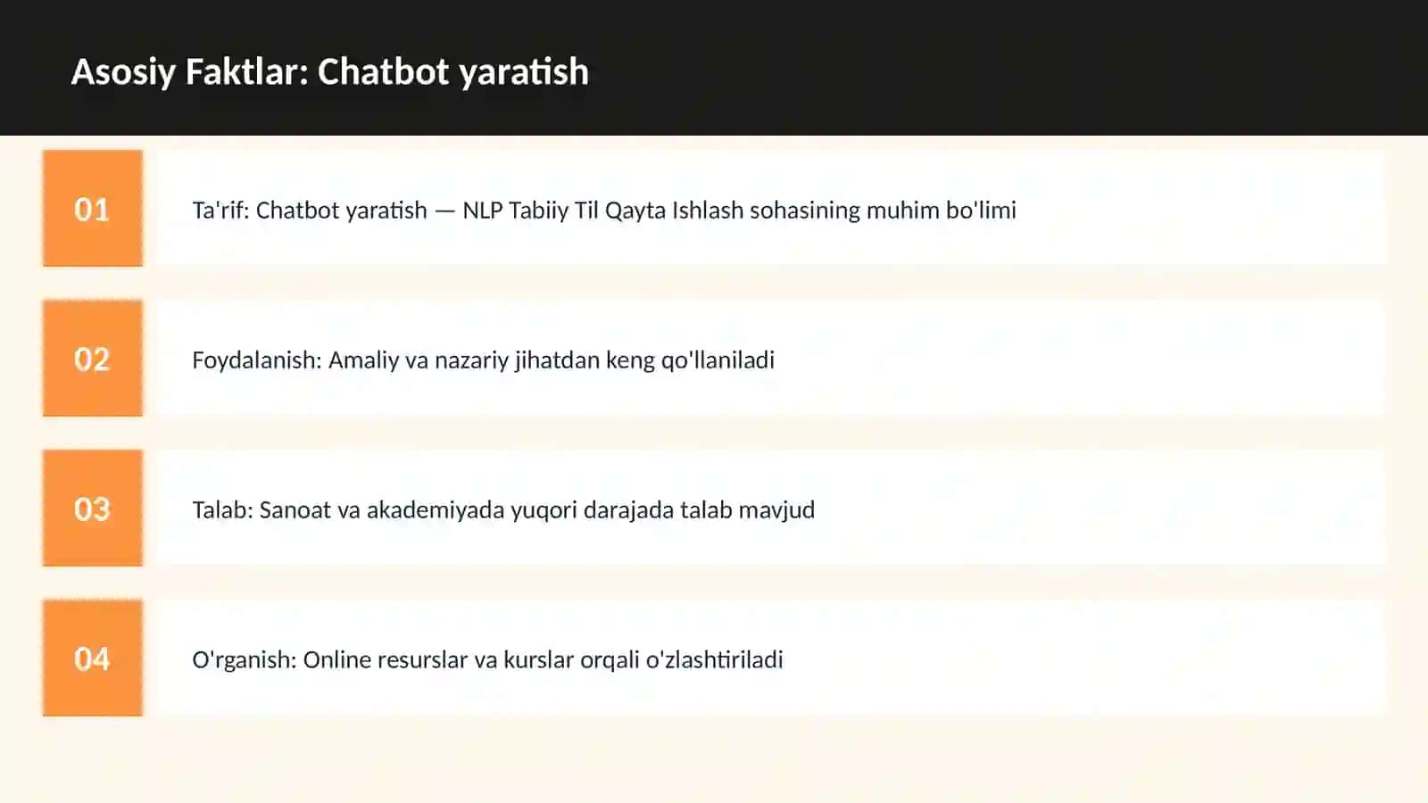 Chatbot yaratish 3