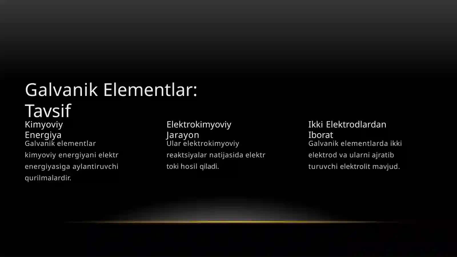 Galvanik Elementlar: Xalq Xo'jaligidagi Ahamiyati 3
