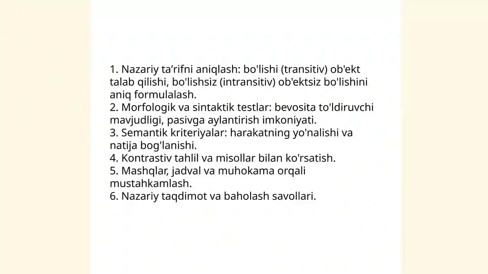 Boʻlishi va boʻlishsiz feʼllar" mavzusini oʻrgatish usullari 3