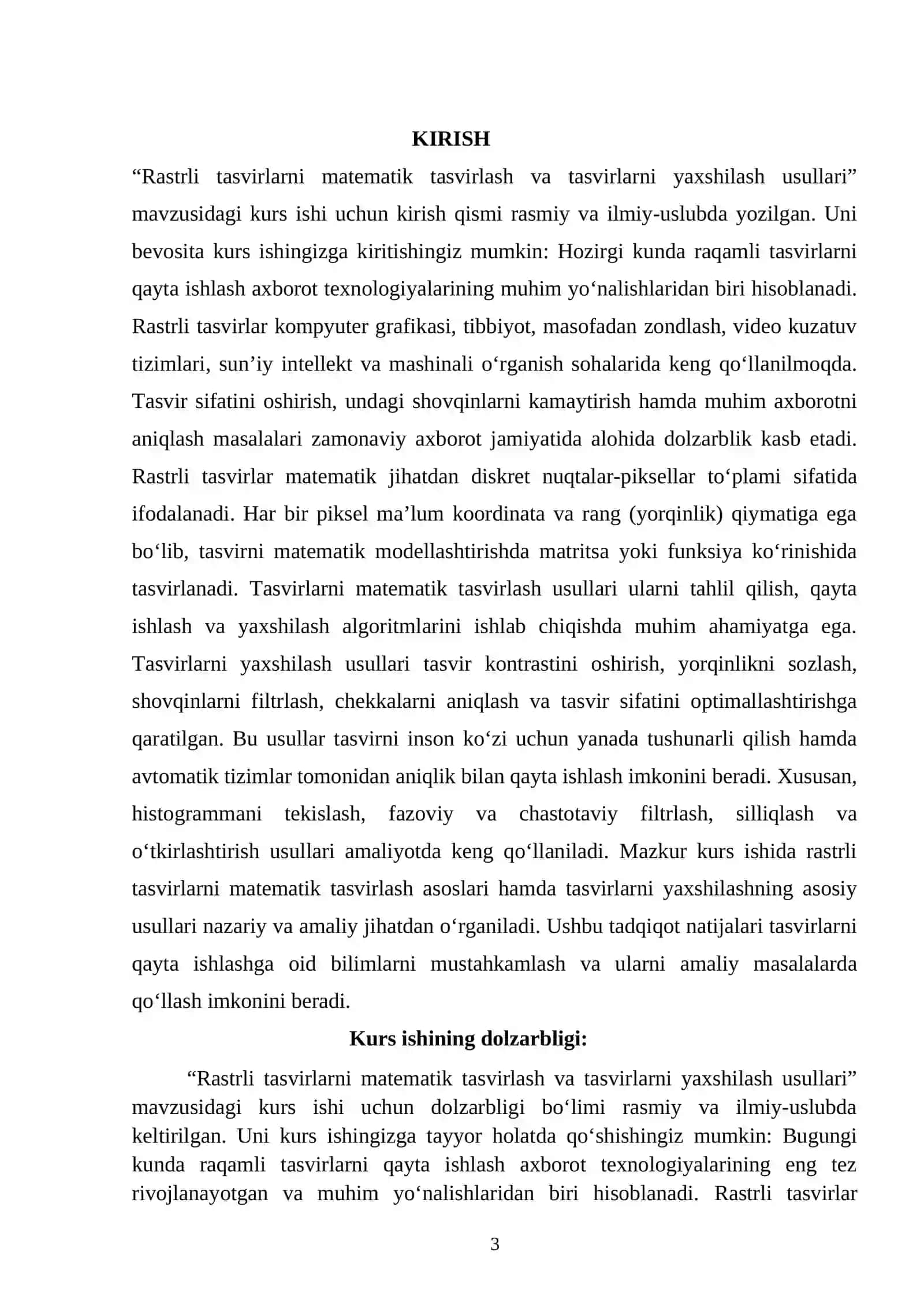 Rastrli tasvirlarni matematik tasvirlash va tasvirlarni yaxshilash usullari 3