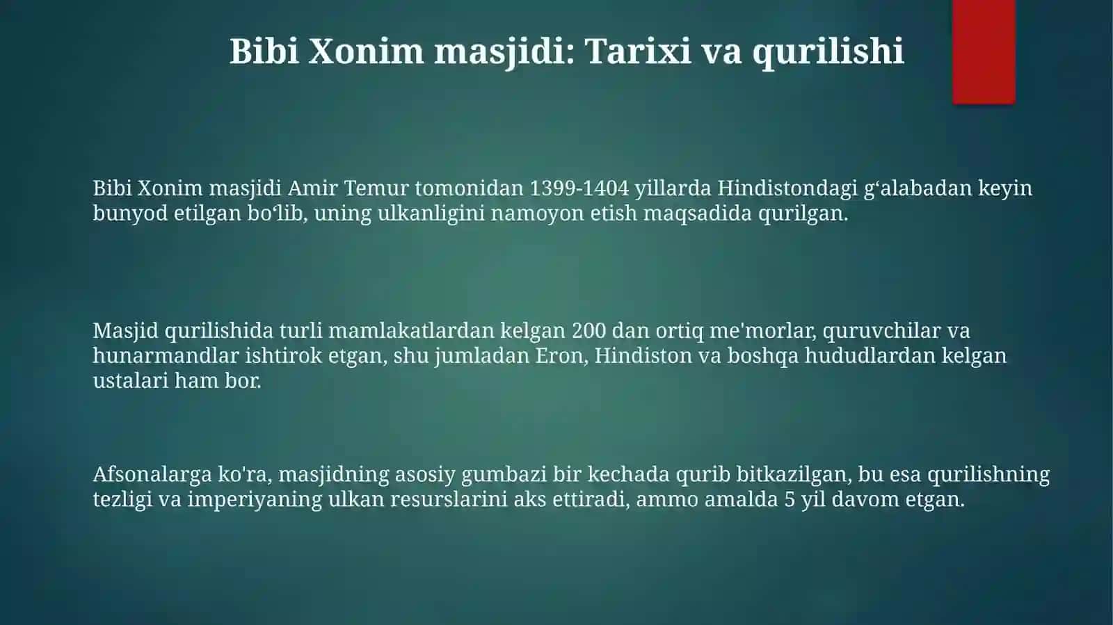 Bibi Xonim masjidi 3