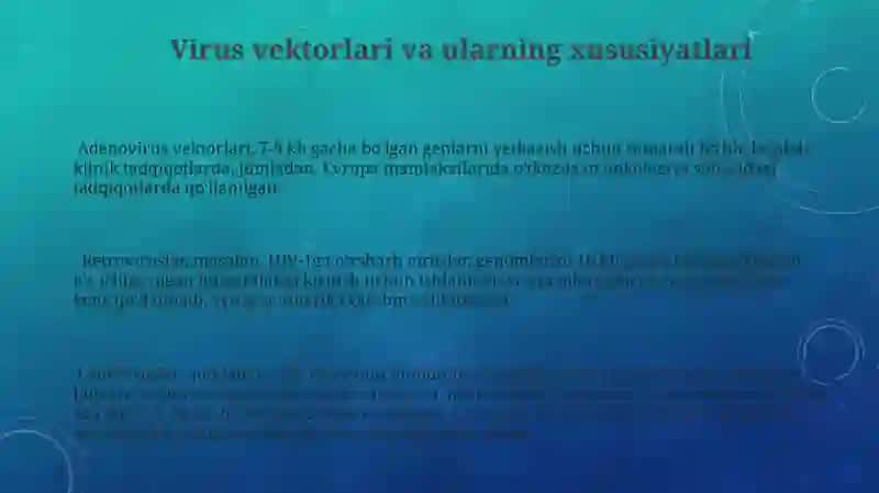 Viruslarning gen muxandisligida qollanishi 3