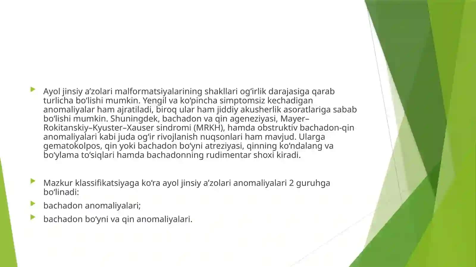 Ayoljinsiya’zolarining tug‘ma rivojlanish nuqsonlari 3
