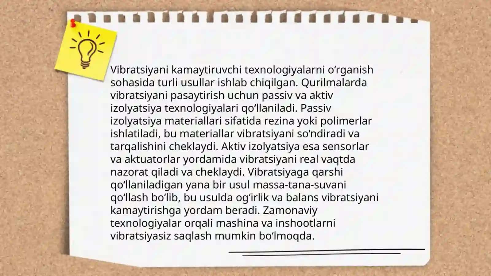 Vibratsiyani kamaytiruvchi texnologiyalar 3