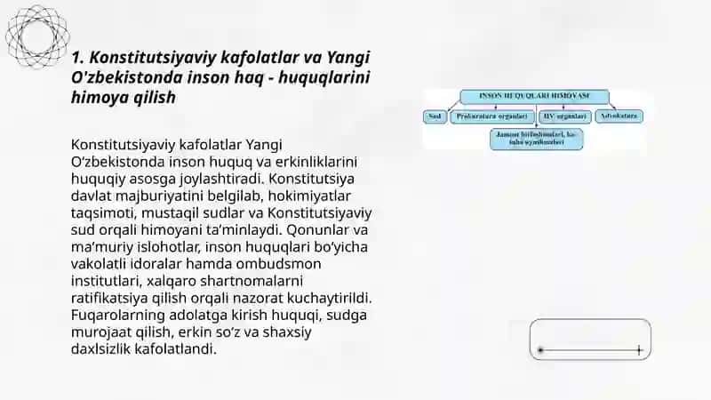 Yangi O'zbekistonda inson haq - huquqlari va erkinliklari kafolatining yaratilishi 3