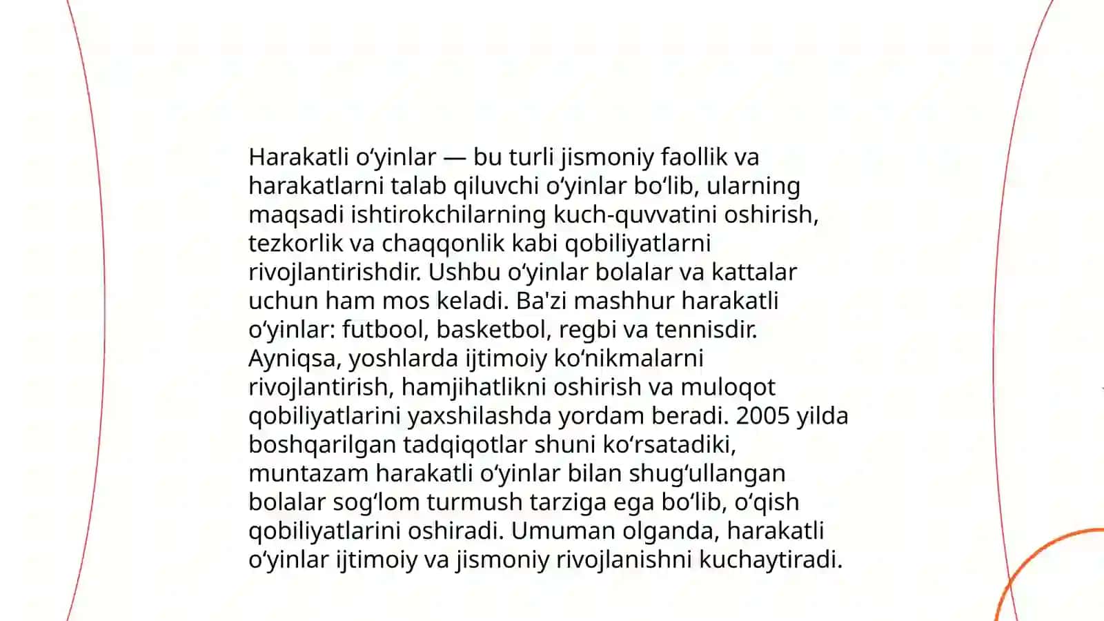 Harakatli oʻyinlar asoslari 3