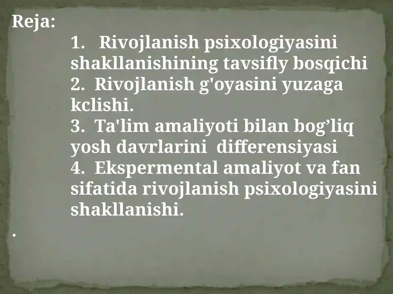 RIVOJLANISH PSIXOLOGIYASIPEDAGOGIKA PSIXOLOGIYA 3