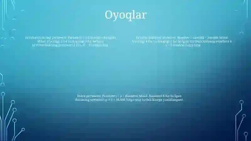 BoshlangʻIch Sinflarda Perimetr Va Yuza OʻLchov Birliklari Misollari 3