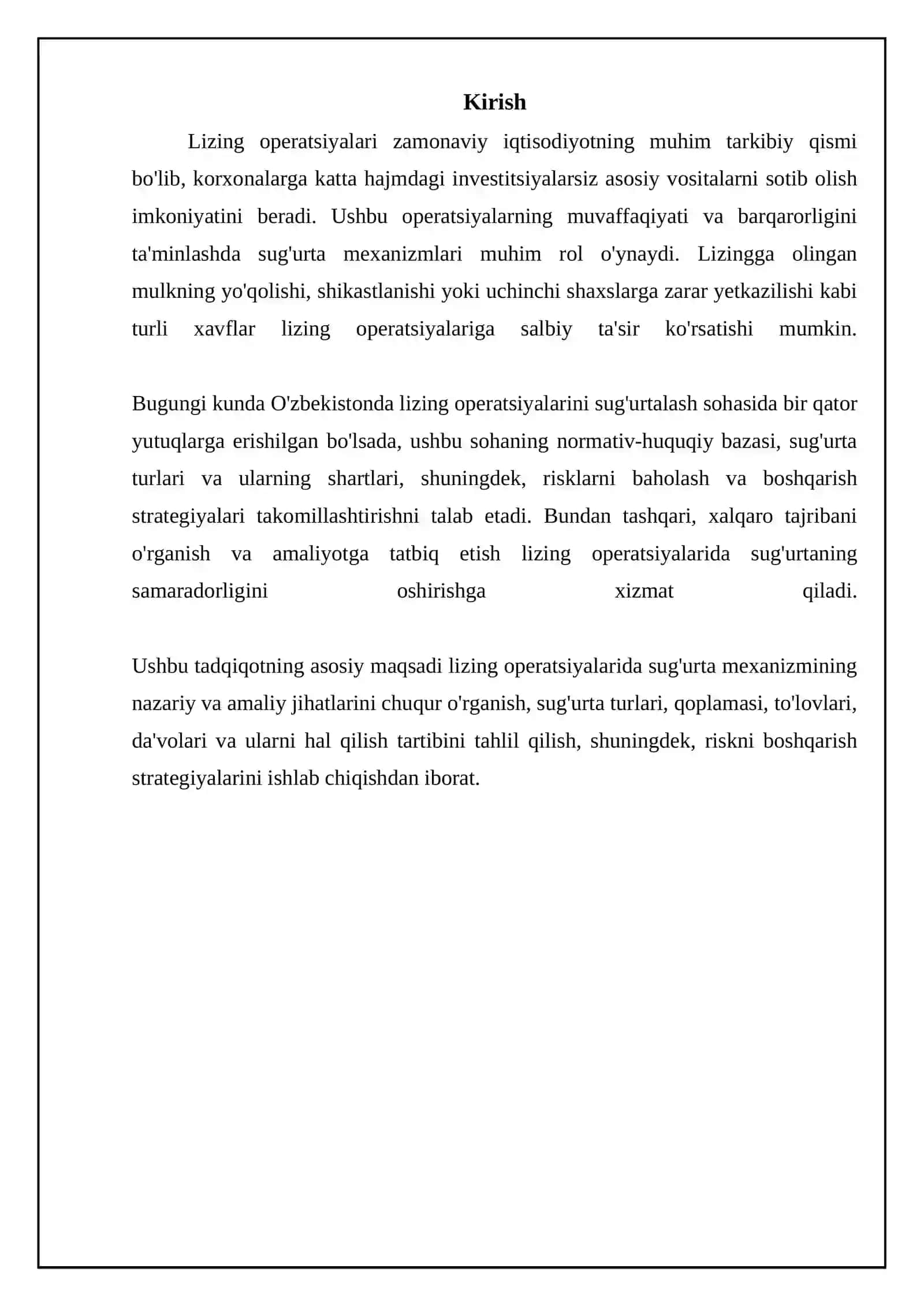 Lizing operatsiyalarida sug'urta mexanizmi 3