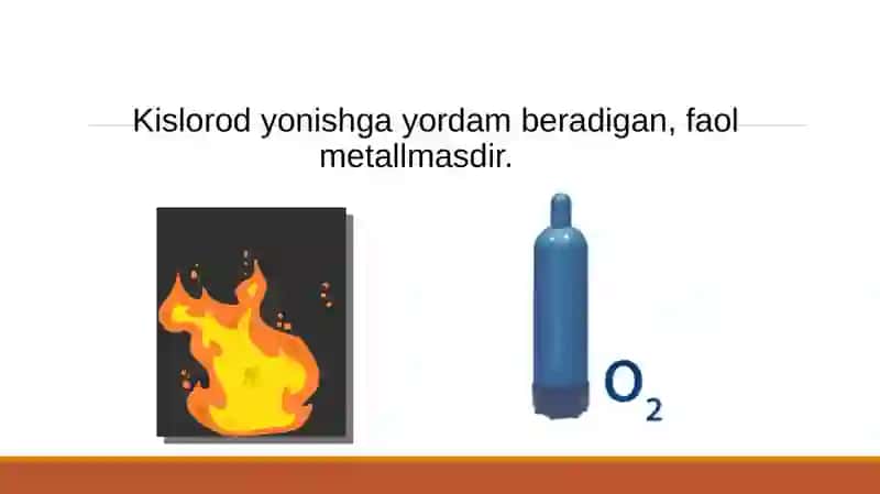 Kislorodning kimyoviy xossalari 3