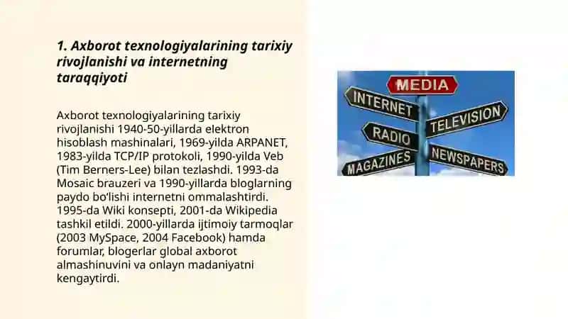 Media maydon va internet imkoniyatlari 3