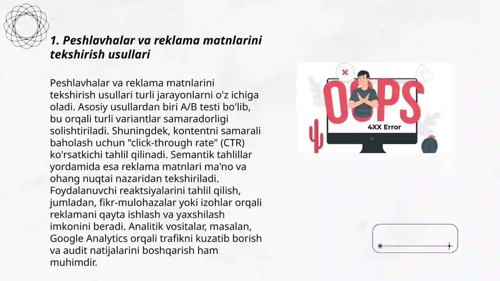 Peshlavha va e'lonlardagi imloviy xatolarni aniqlash 3