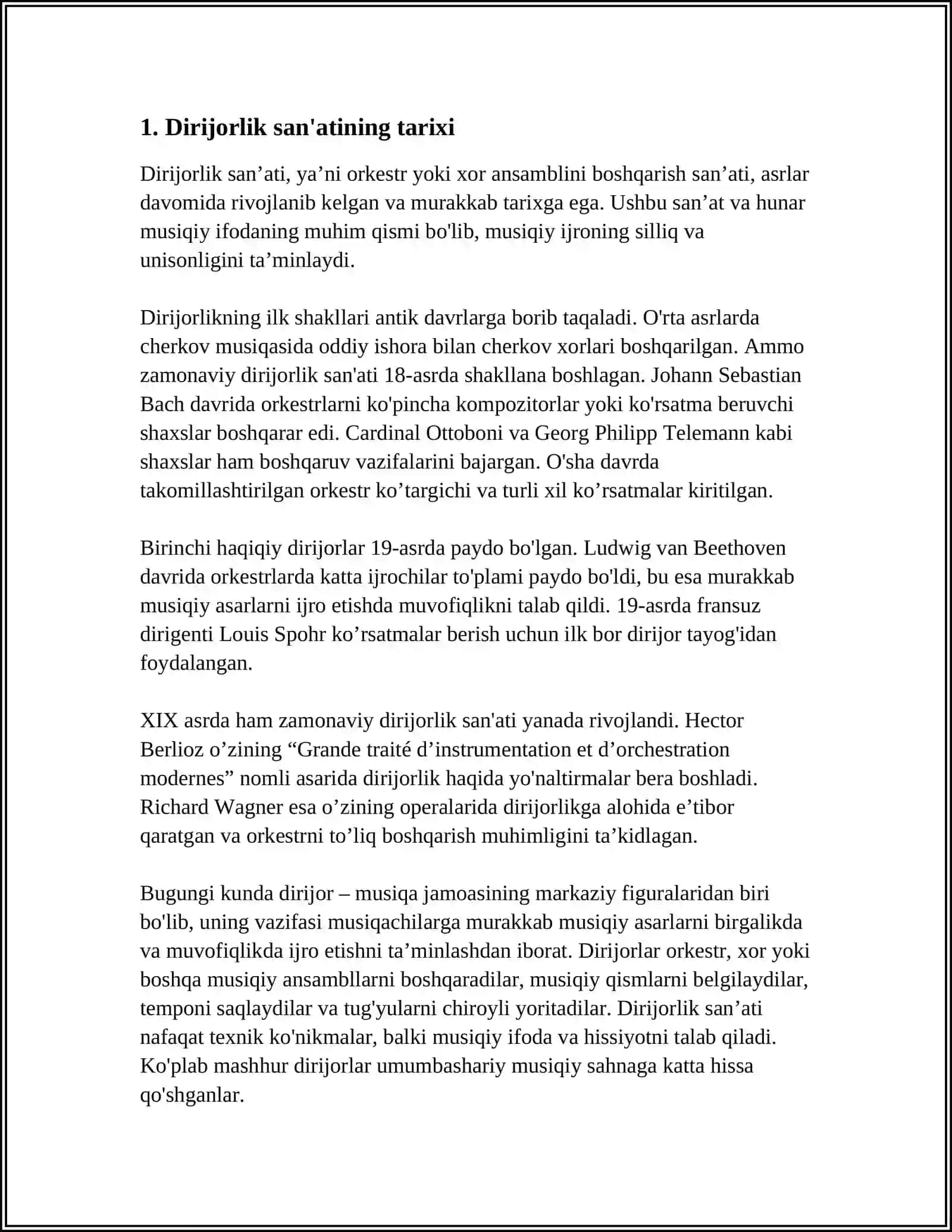 ORKESTRGA RAHBARLIK QILGAN DIRIJORLARNING CHOLG'U IJROCHILIGI SAN'ATIGA QO'SHGAN HISSALAR 3