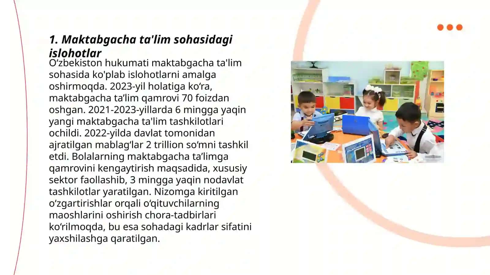 Oʻzbekiston respublikasi maktabgacha taʼlim tizimini 2030 - yilgacha rivojlantirish konsepsiyasi 3