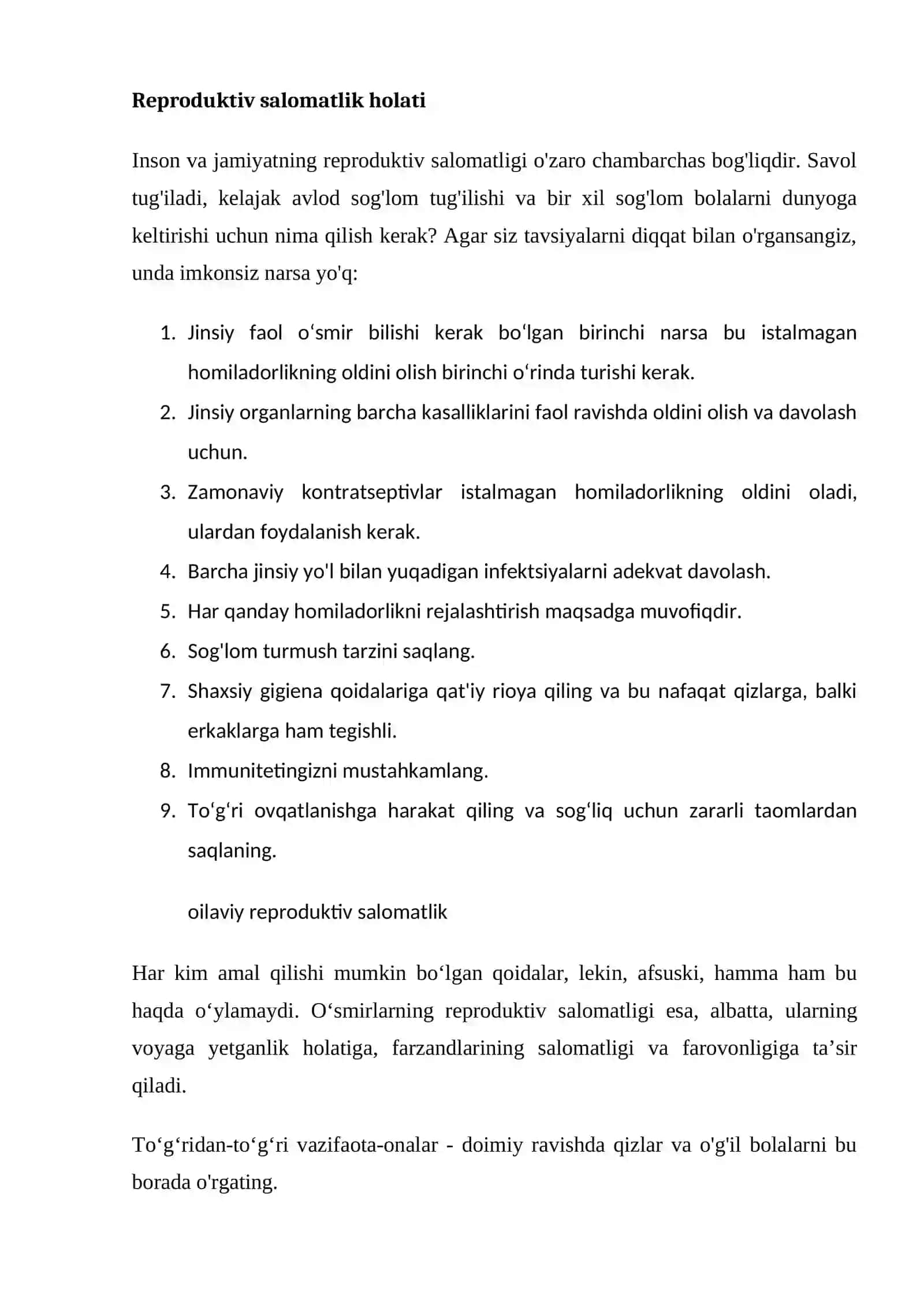 REPRODUKTIV SALOMATLIK HAQIDA TUSHUNCHA 3