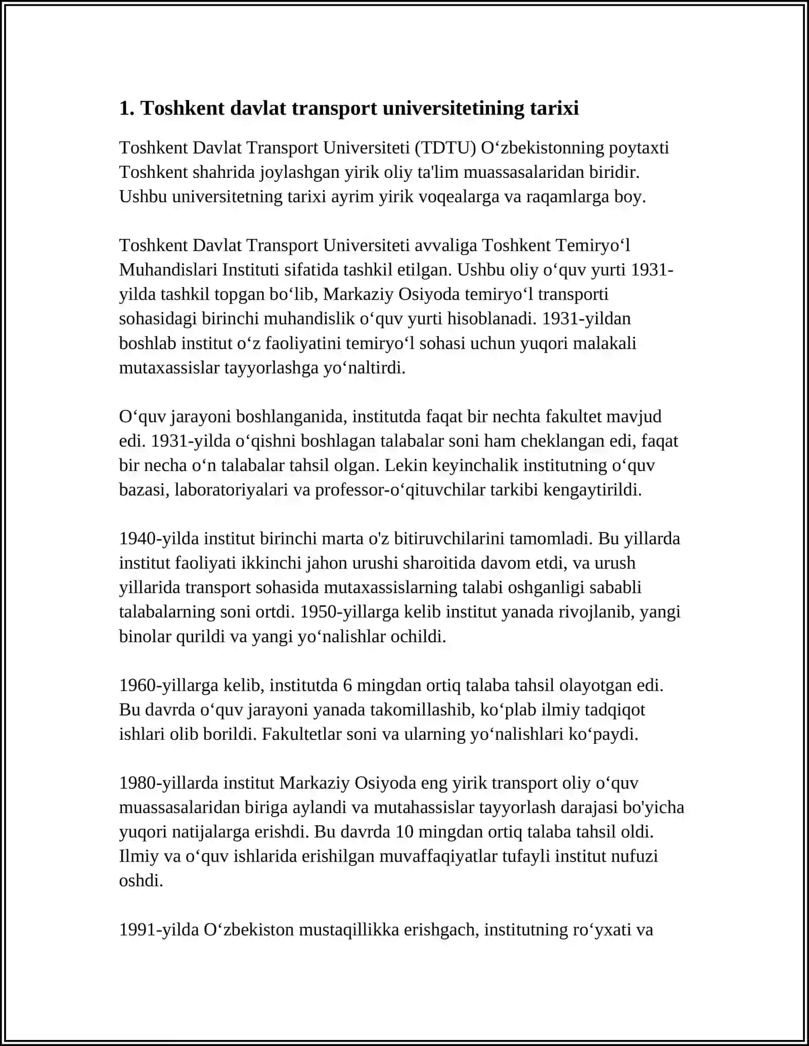 Toshkent Davlat Transport Universiteti 3