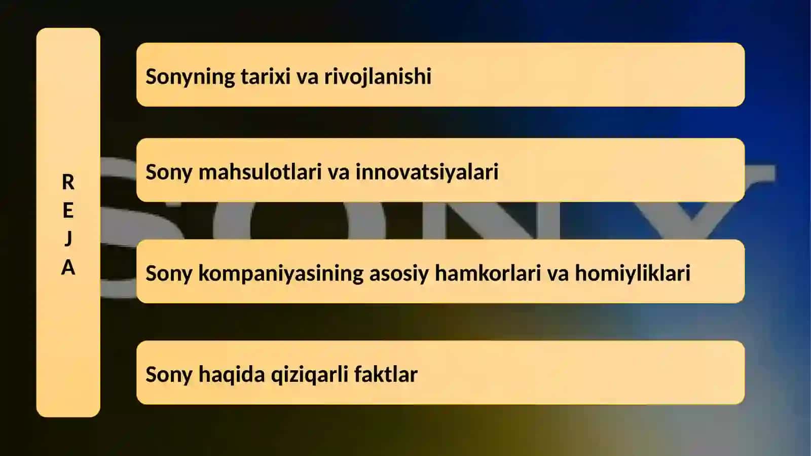 SONY KOMPANIYASI HAQIDA 3