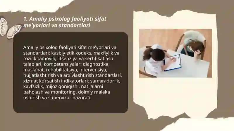Amaliy psixolog ish psixologlar faoliyati turi sifati 3