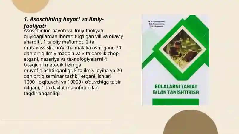 Tabiat bilan tanishtirish nazariyasi va texnalogiyalari fanining asoschisi 3