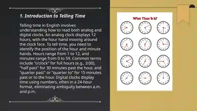 Telling the time 3