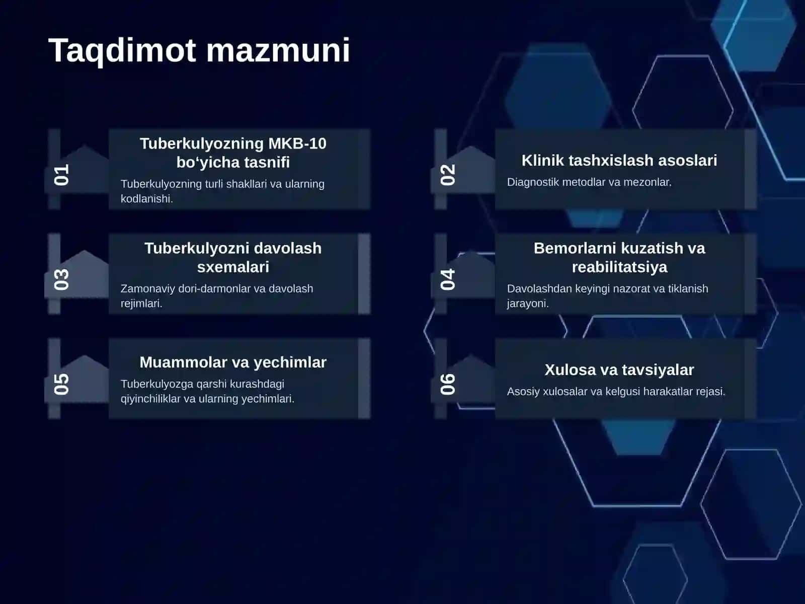 Tuberkulyozning MKB-10 bo‘yicha tasnifi 3