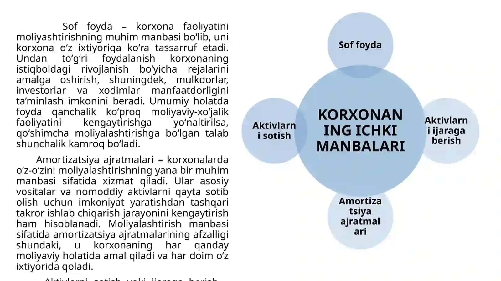 KORXONALARNIOʻZMANBALARI VA QARZ MABLAG’LARI HISOBIGA MOLIYALASHTIRISH 3