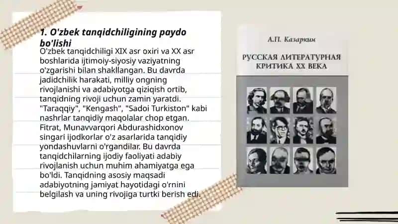 O‘zbek adabiy tanqidi tarixi fanidan tayyorlagan taqdimoti 3